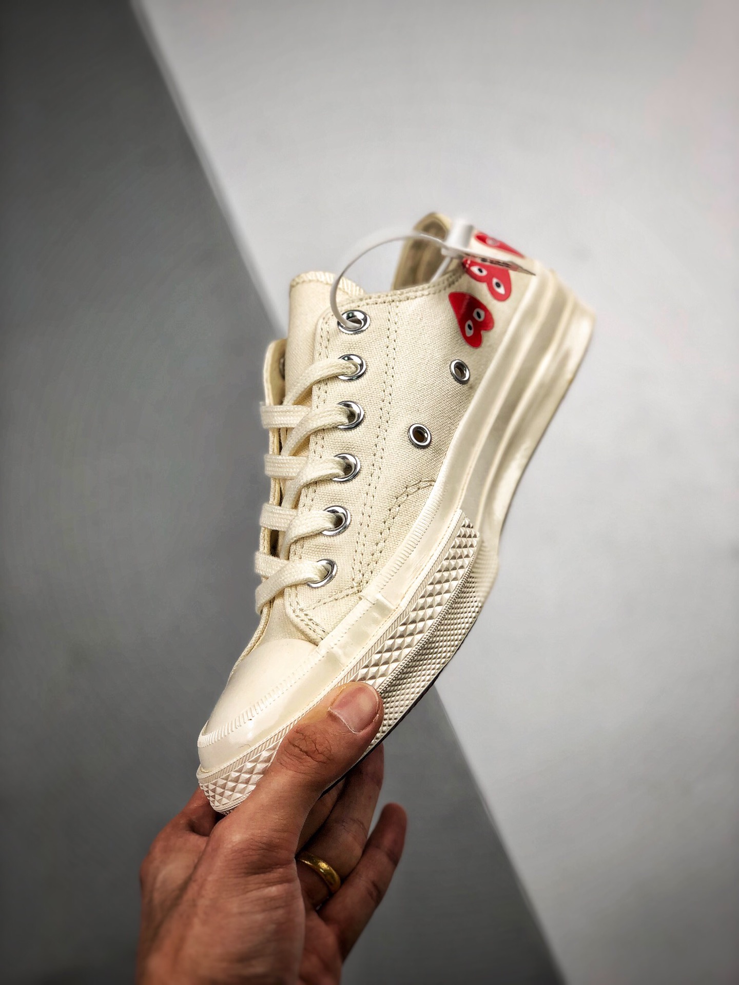 Converse Chuck Taylor All-Star 70s Ox Comme des Garcons Play Multi-Heart White - vstockx