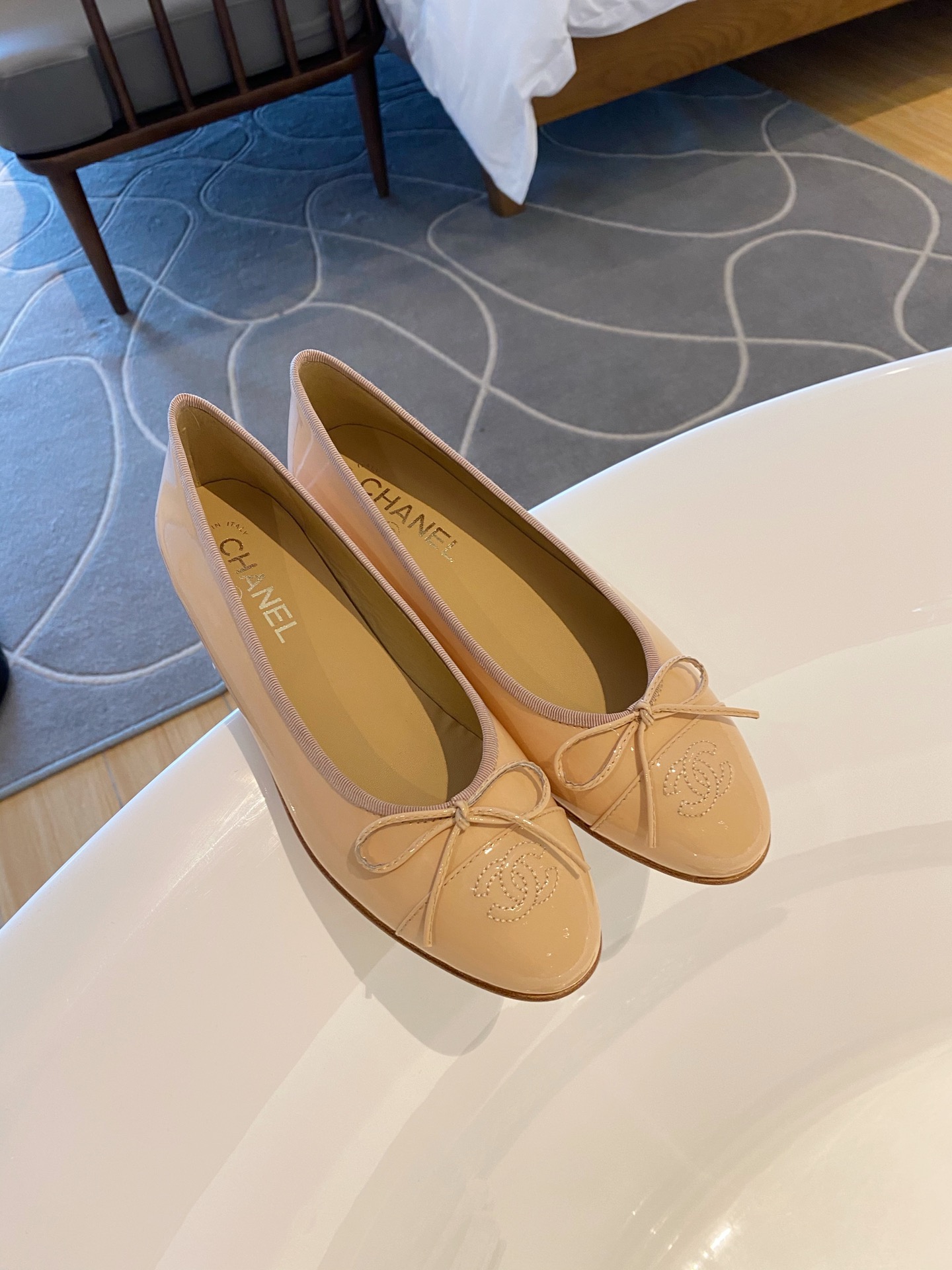 Chanel Ballerinas Fabric & Grosgrain 4 - vstockx