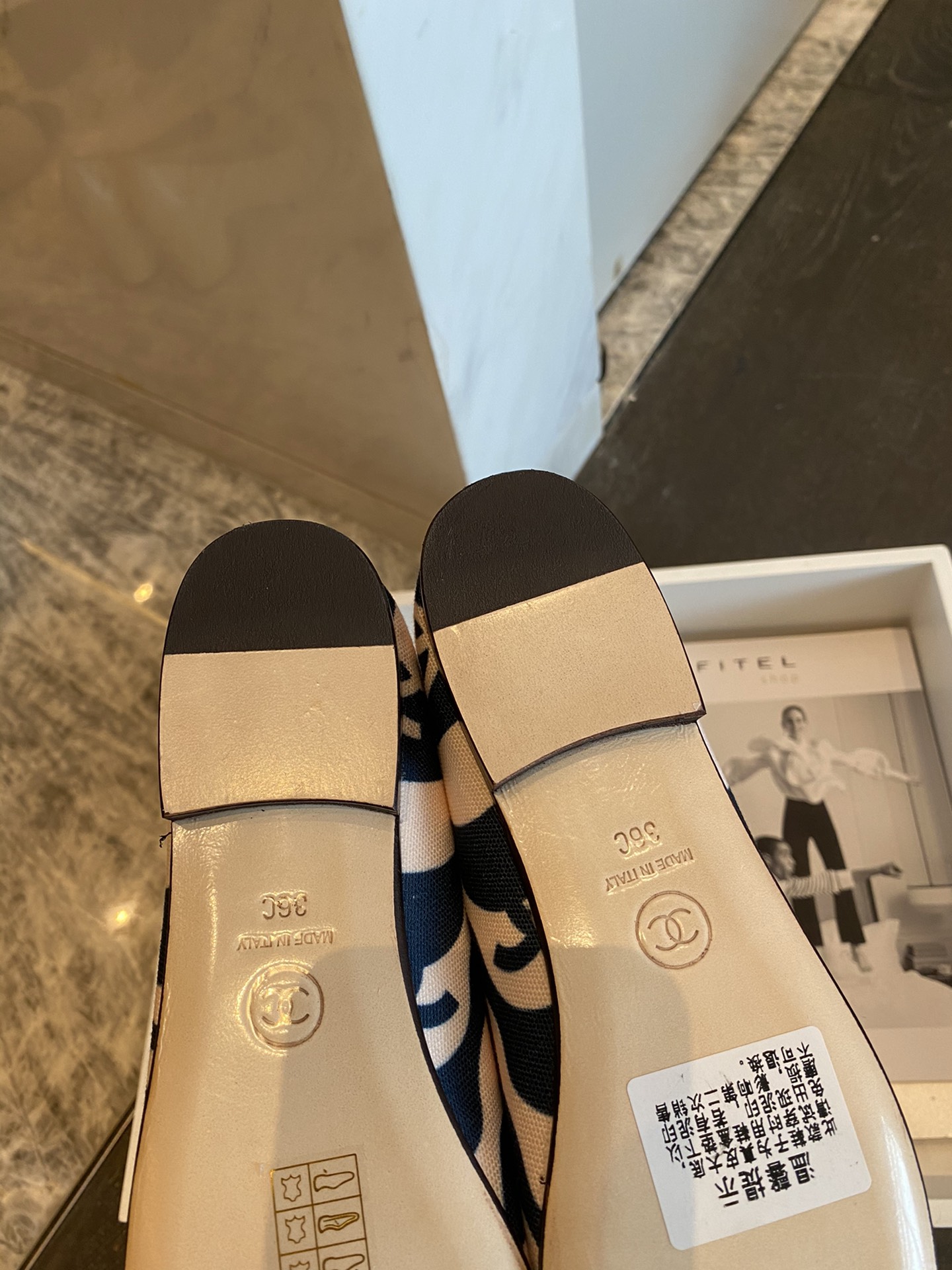 Chanel Ballerinas Fabric & Grosgrain 40 - vstockx