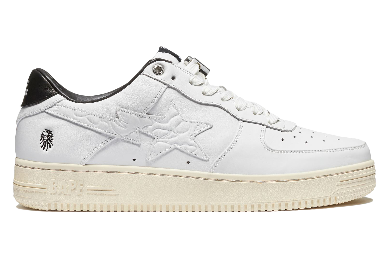 A Bathing Ape Bape Sta Black White Silver - vstockx