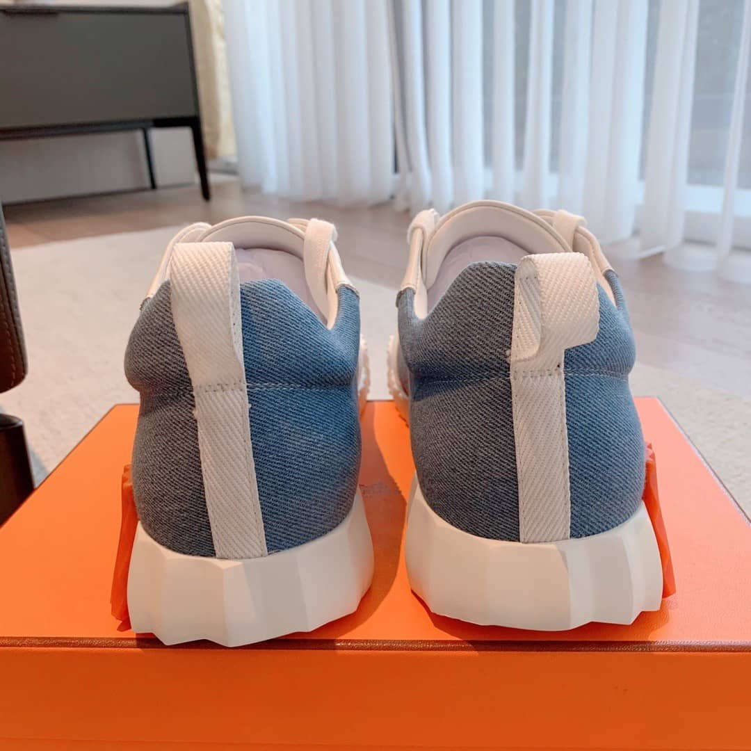 Herm��s Bouncing sneaker Bleu Clair / Blanc - vstockx