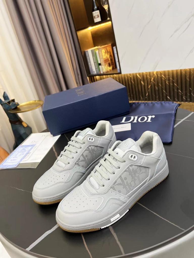 Dior B27 Low Gray Oblique Leather - vstockx