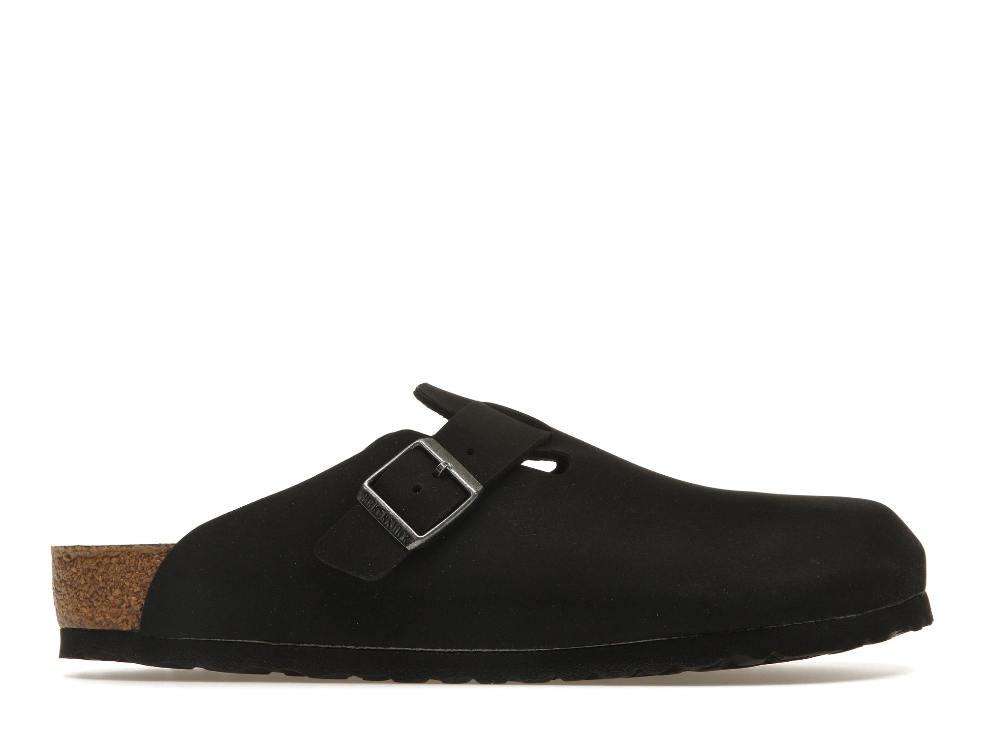 Birkenstock Boston Vegan Birkibuc Black - vstockx