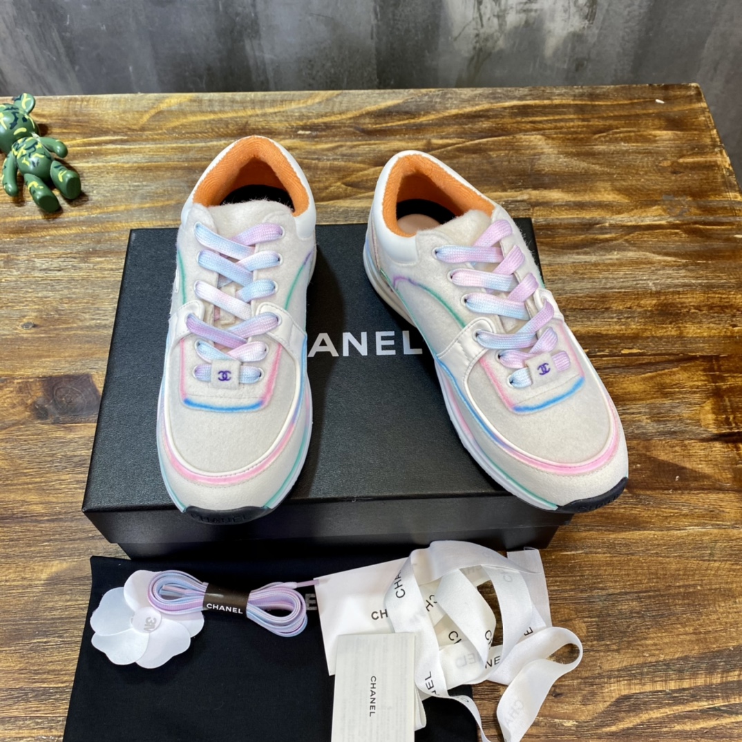 Chanel Fabric & Suede Calfskin Low Top Sneaker 40 - vstockx