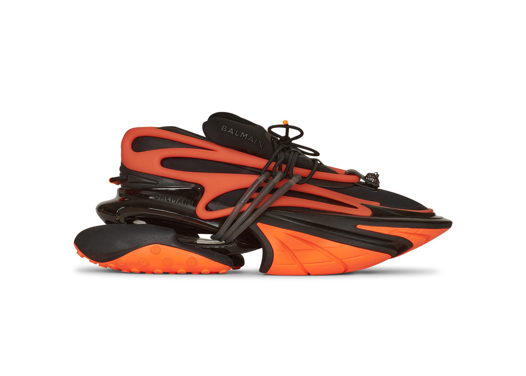 Balmain Unicorn Low-Top Orange Black - vstockx