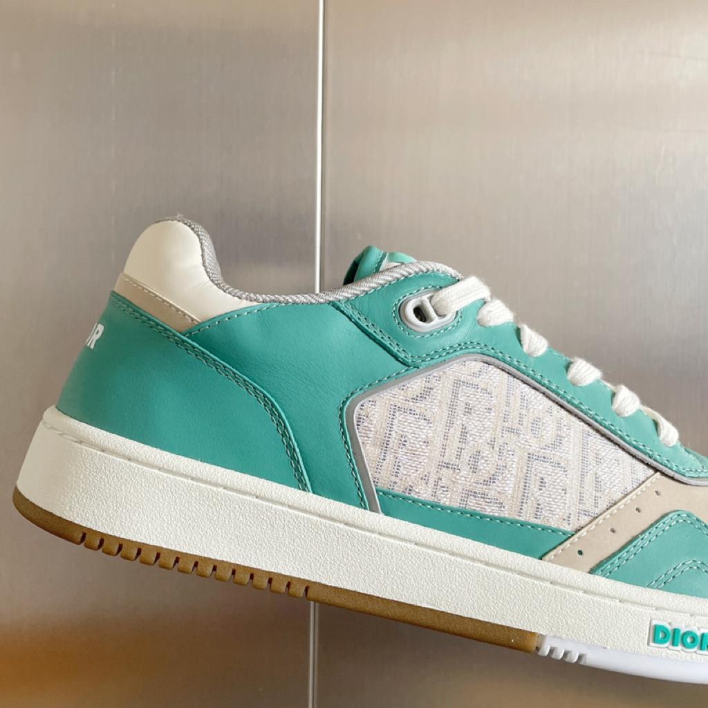 Dior B27 Low Turquoise Cream Dior Oblique Cream Jacquard - vstockx