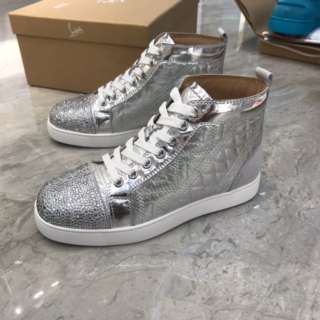 Christian Louboutin Louis Junior Spikes Orlato Flat Sneakers 48 - vstockx