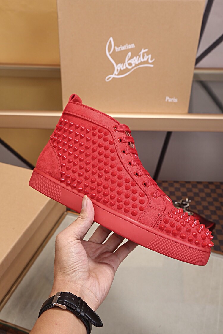 Christian Louboutin Louis Junior Spikes Orlato Flat Sneakers 8 - vstockx