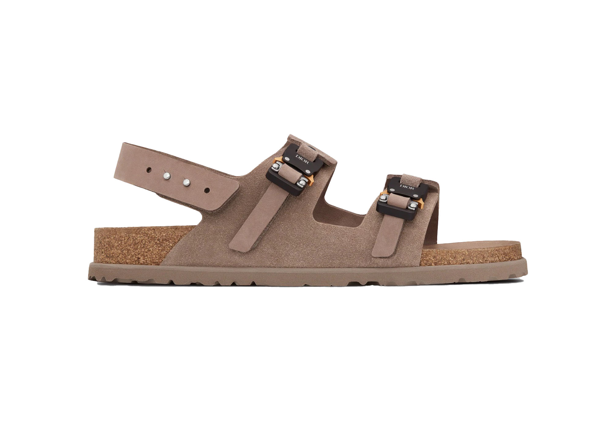 Dior By Birkenstock Milano Sandal Brown Nubuck Calfskin - vstockx