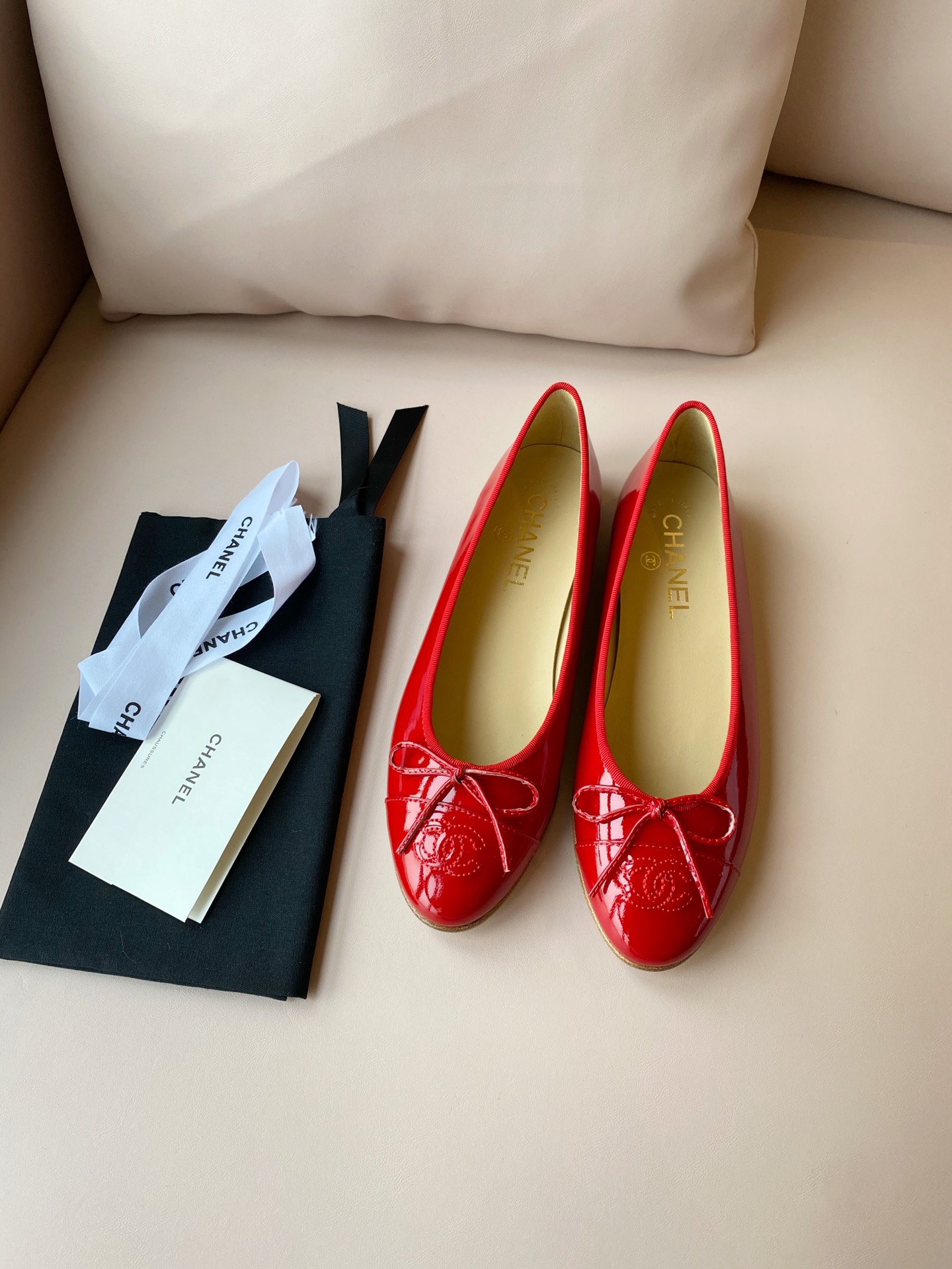 Chanel Ballerinas Fabric & Grosgrain 6 - vstockx