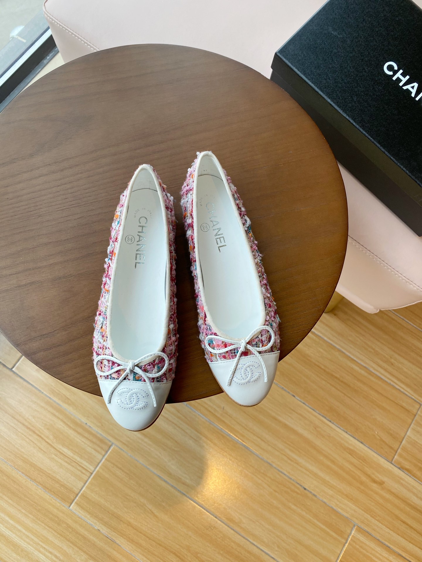 Chanel Ballerinas Fabric & Grosgrain 19 - vstockx