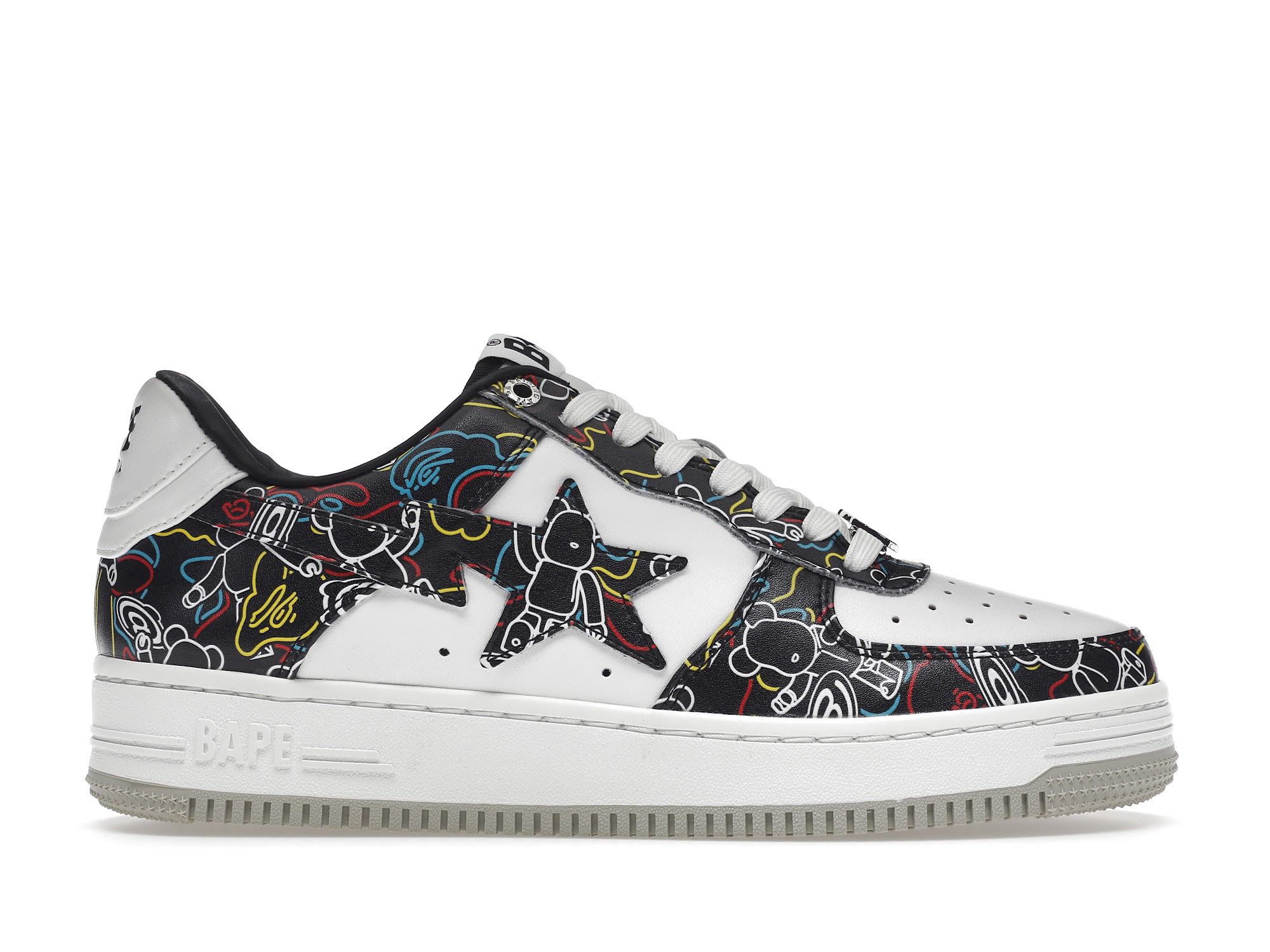 A Bathing Ape Bape Sta Medicom Toy Bearbrick Camo Black - vstockx