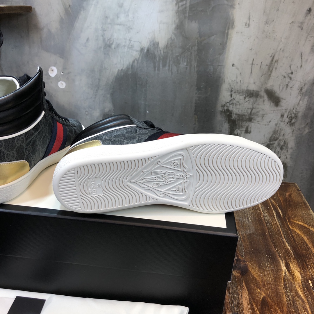 Gucci Ace GG High Top Black - vstockx