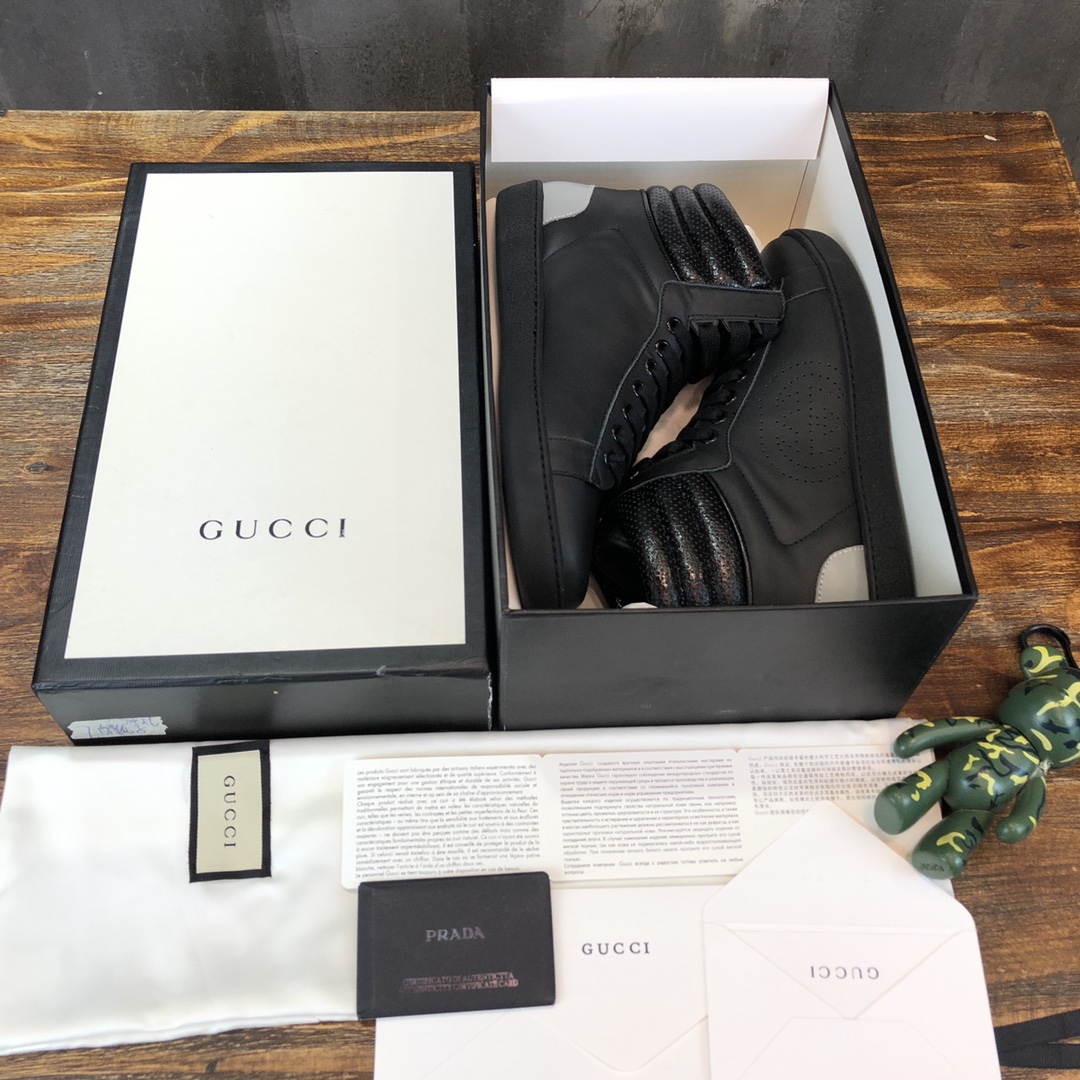 Gucci Ace High-Top GG Black - vstockx