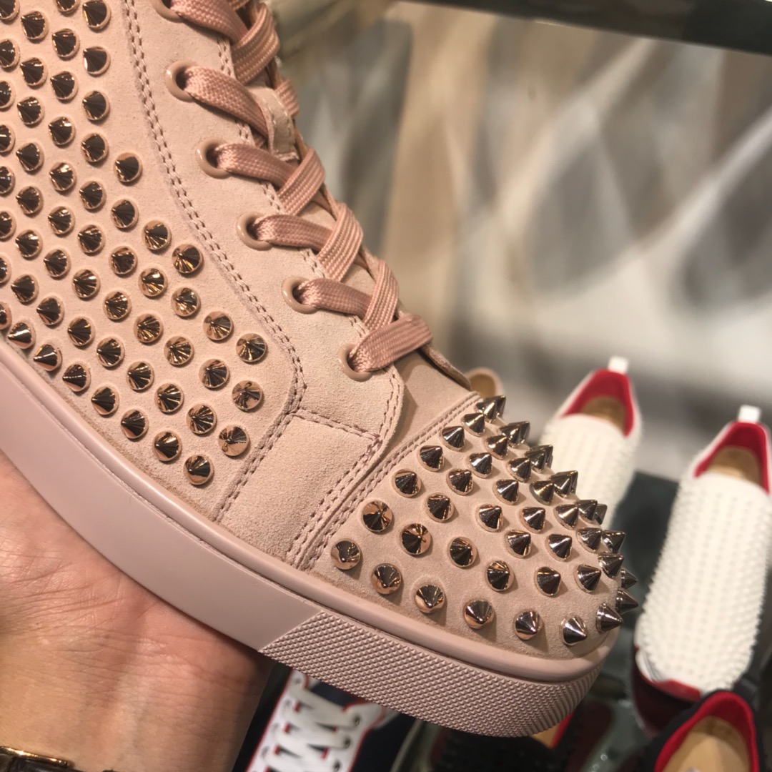 Christian Louboutin Louis Junior Spikes Orlato Flat Sneakers 34 - vstockx