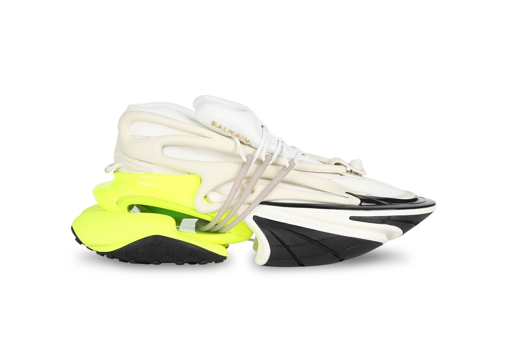Balmain Unicorn Low-Top White Yellow - vstockx