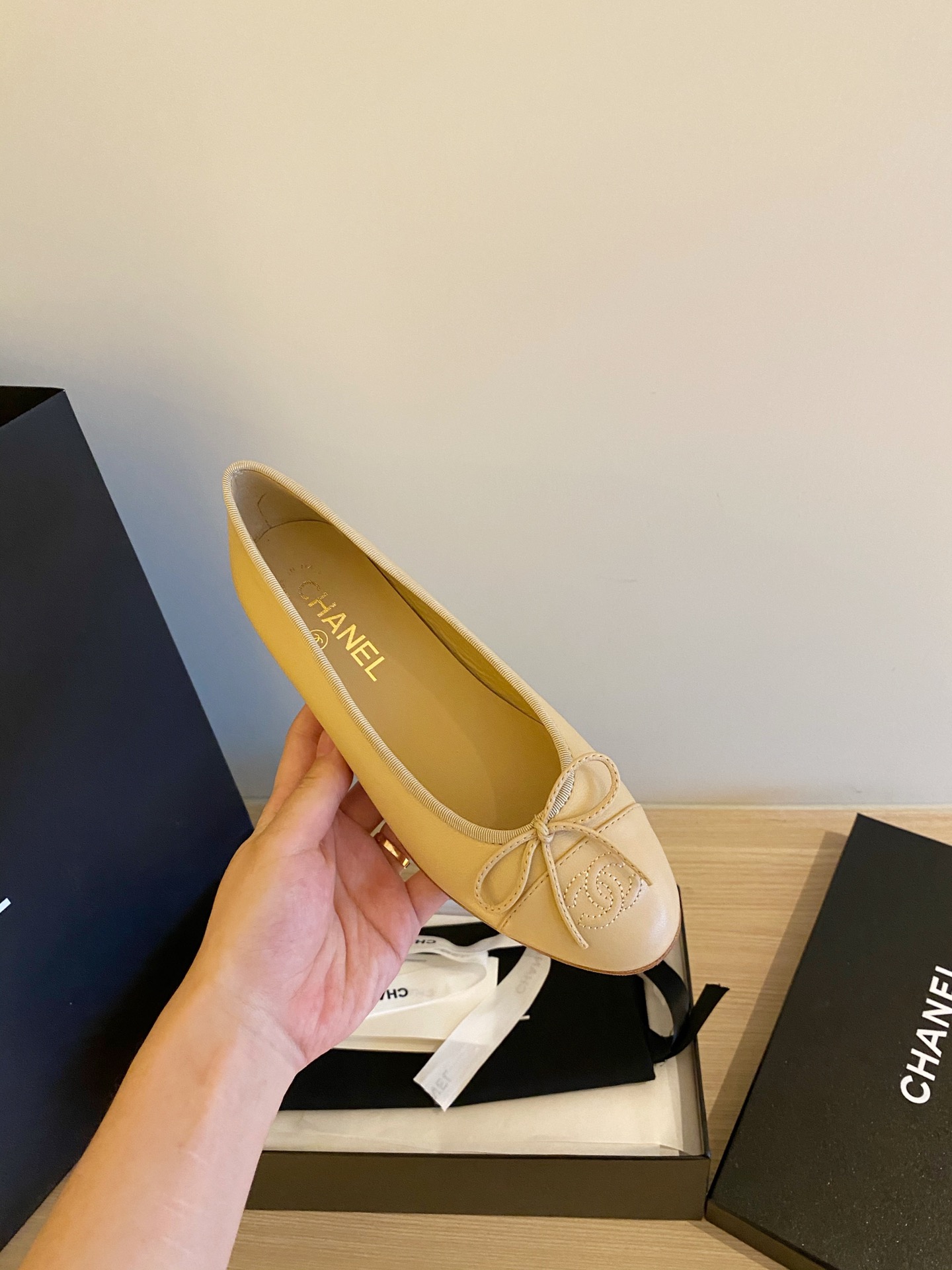 Chanel Ballerinas Fabric & Grosgrain 2 - vstockx