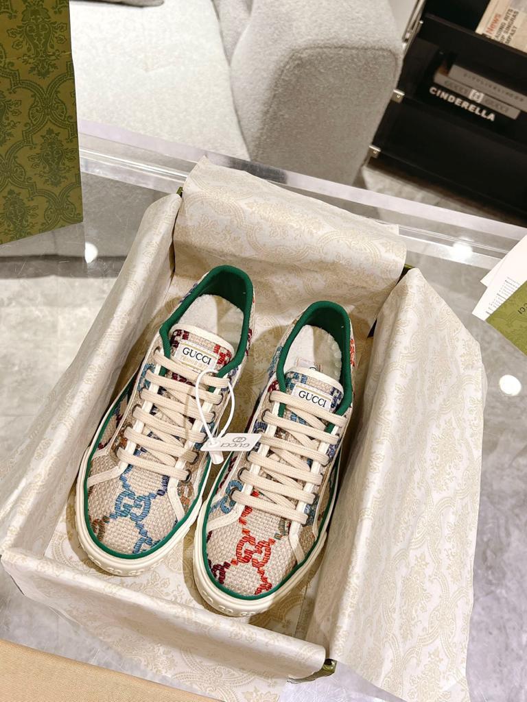 Gucci Tennis 1977 GG Logo White Multi - vstockx