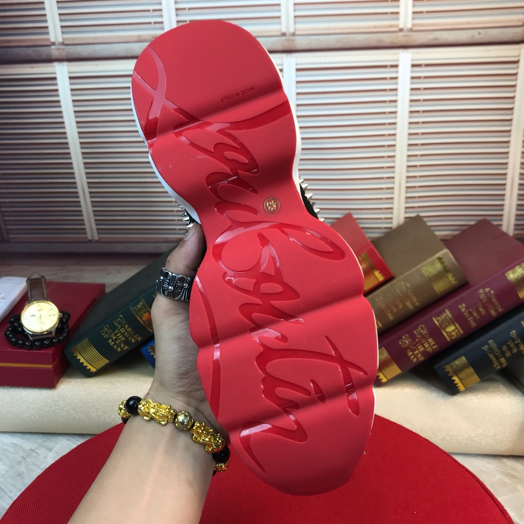 Christian Louboutin Spike Sock Flat Sneakers 4 - vstockx