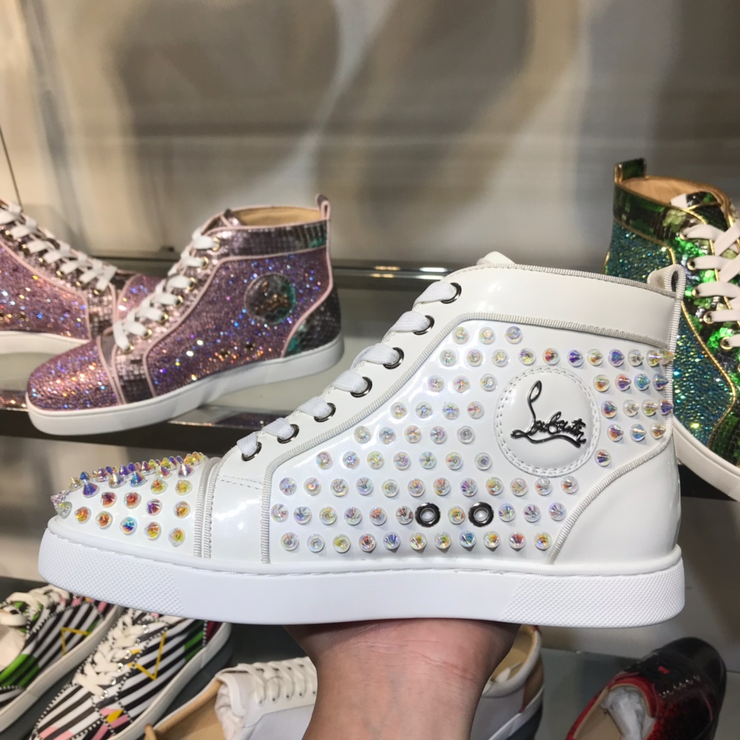 Christian Louboutin Louis Junior Spikes Orlato Flat Sneakers 46 - vstockx