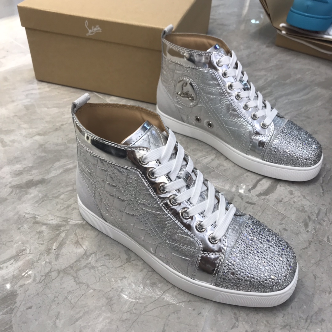 Christian Louboutin Louis Junior Spikes Orlato Flat Sneakers 48 - vstockx