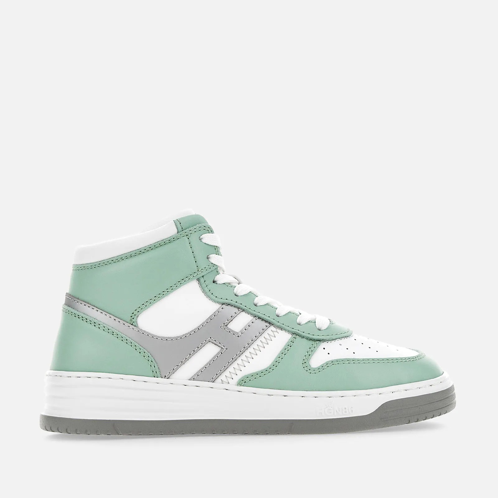 Hogan H630 High Top White Green Silver - vstockx