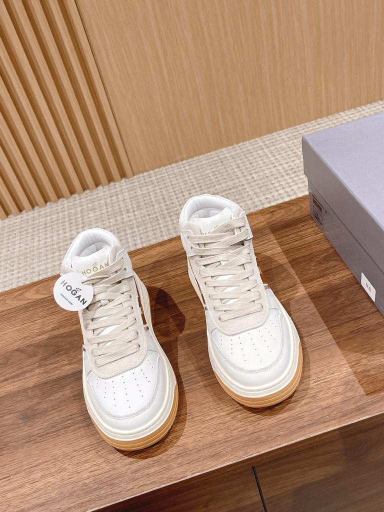 Hogan H630 High Top White Ivory Brown - vstockx