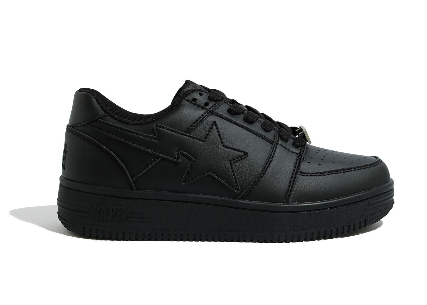 A Bathing Ape Bape Sta Low Triple Black - vstockx