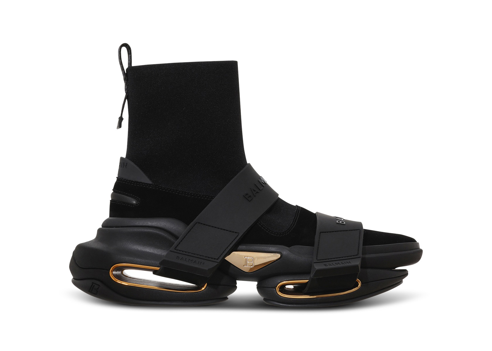 Balmain B-Bold High-Top Black Gold - vstockx