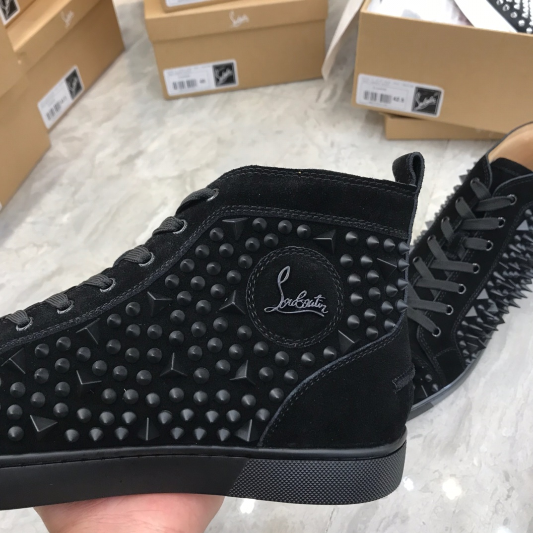Christian Louboutin Louis Junior Spikes Orlato Flat Sneakers 44 - vstockx