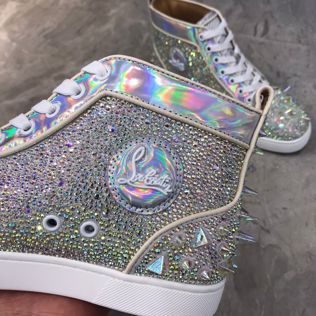 Christian Louboutin Louis Junior Spikes Orlato Flat Sneakers 29 - vstockx