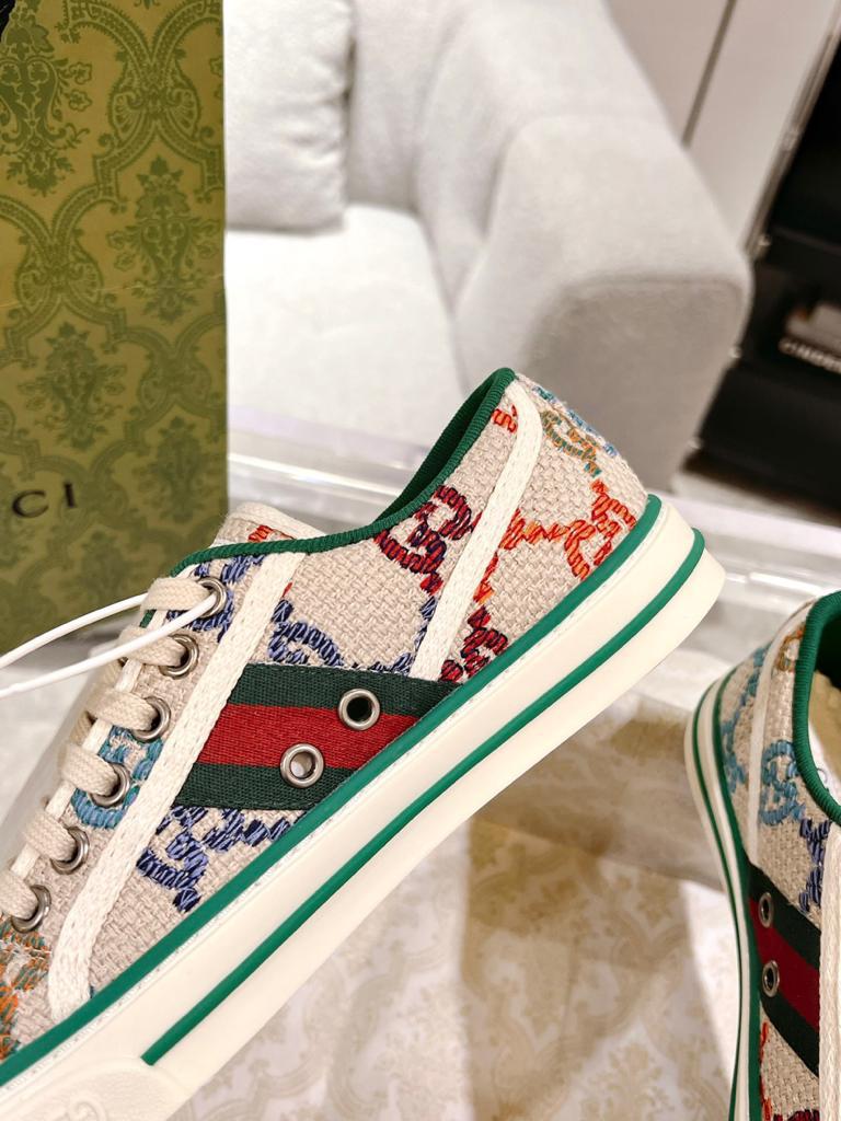 Gucci Tennis 1977 GG Logo White Multi - vstockx