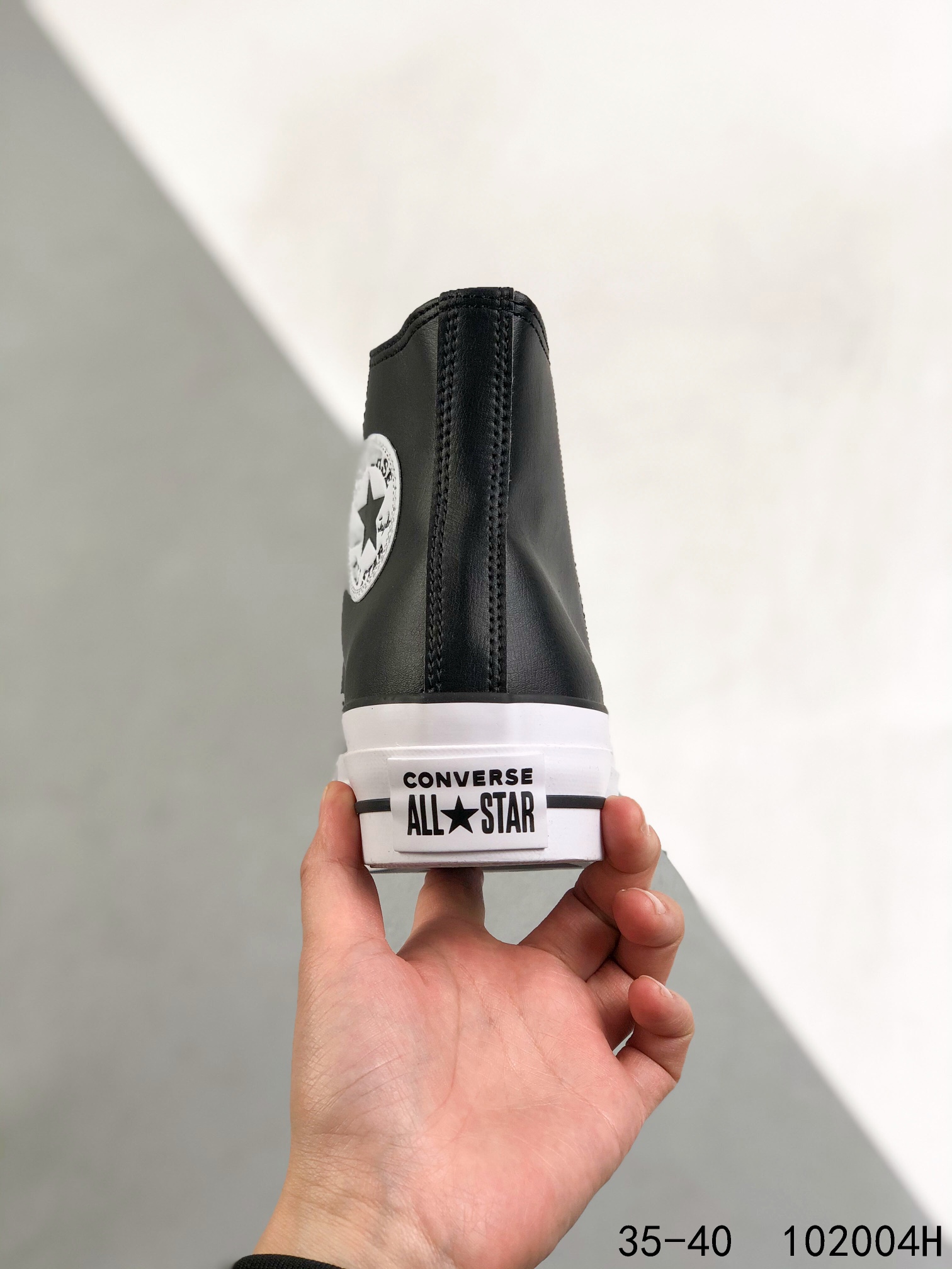 Converse Chuck Taylor All-Star Lift Hi Black Leather (W) - vstockx