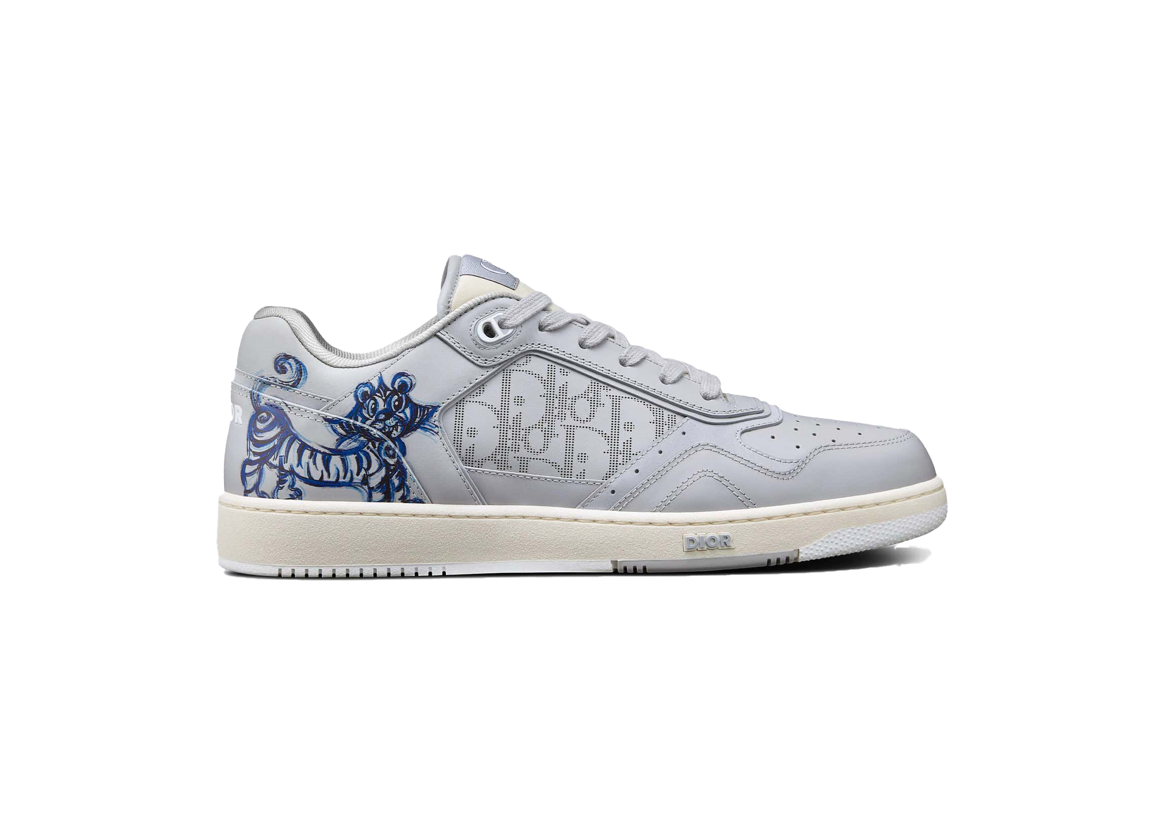 Dior B27 Kenny Scharf Low Top Blue Tiger Print - vstockx
