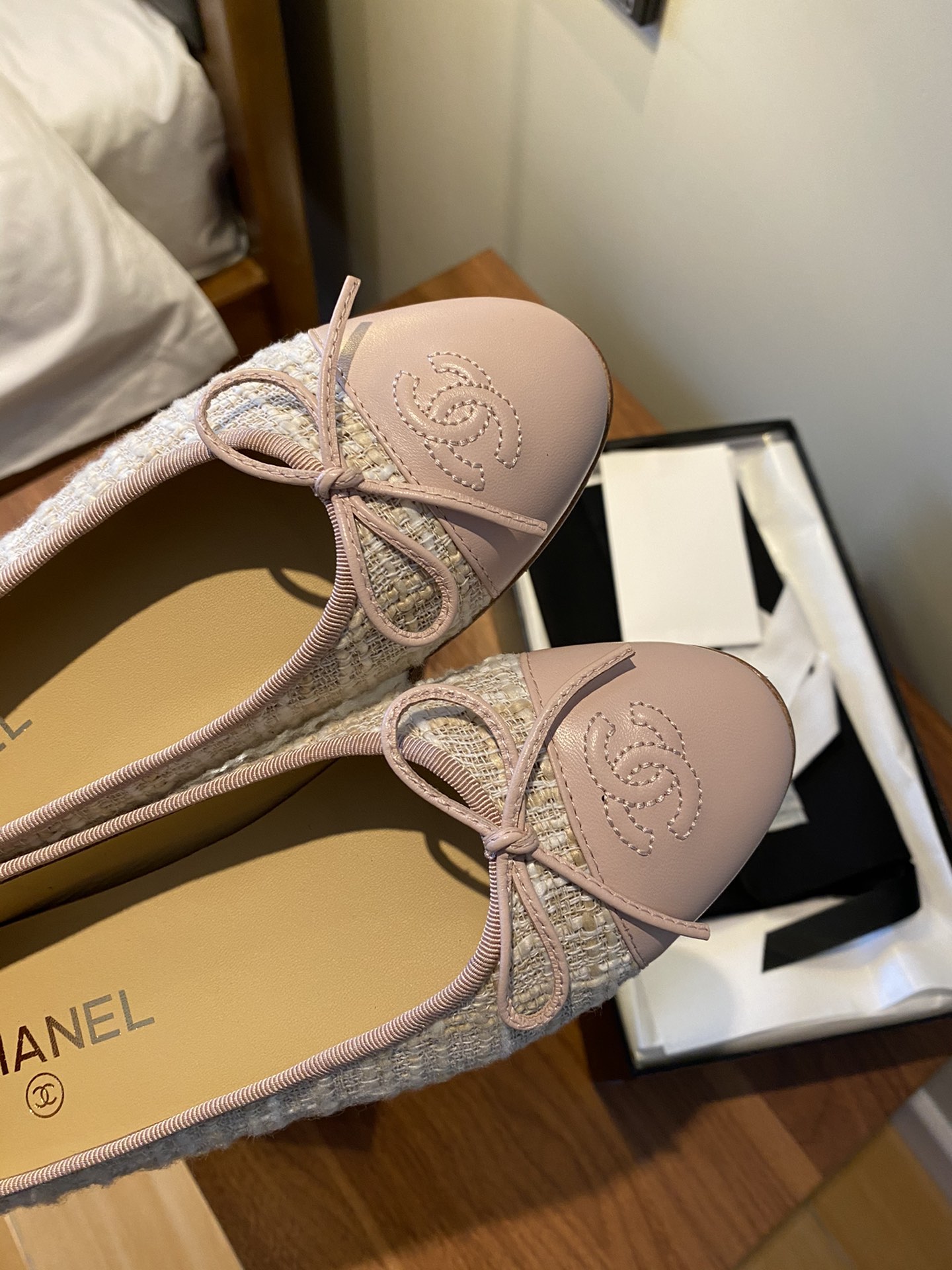 Chanel Ballerinas Fabric & Grosgrain 31 - vstockx