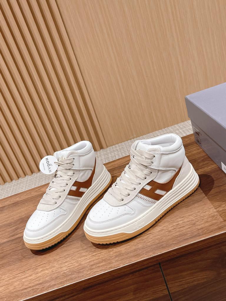 Hogan H630 High Top White Ivory Brown - vstockx