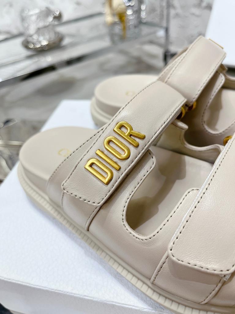DIOR DIORACT SLIDE White Lambskin - vstockx