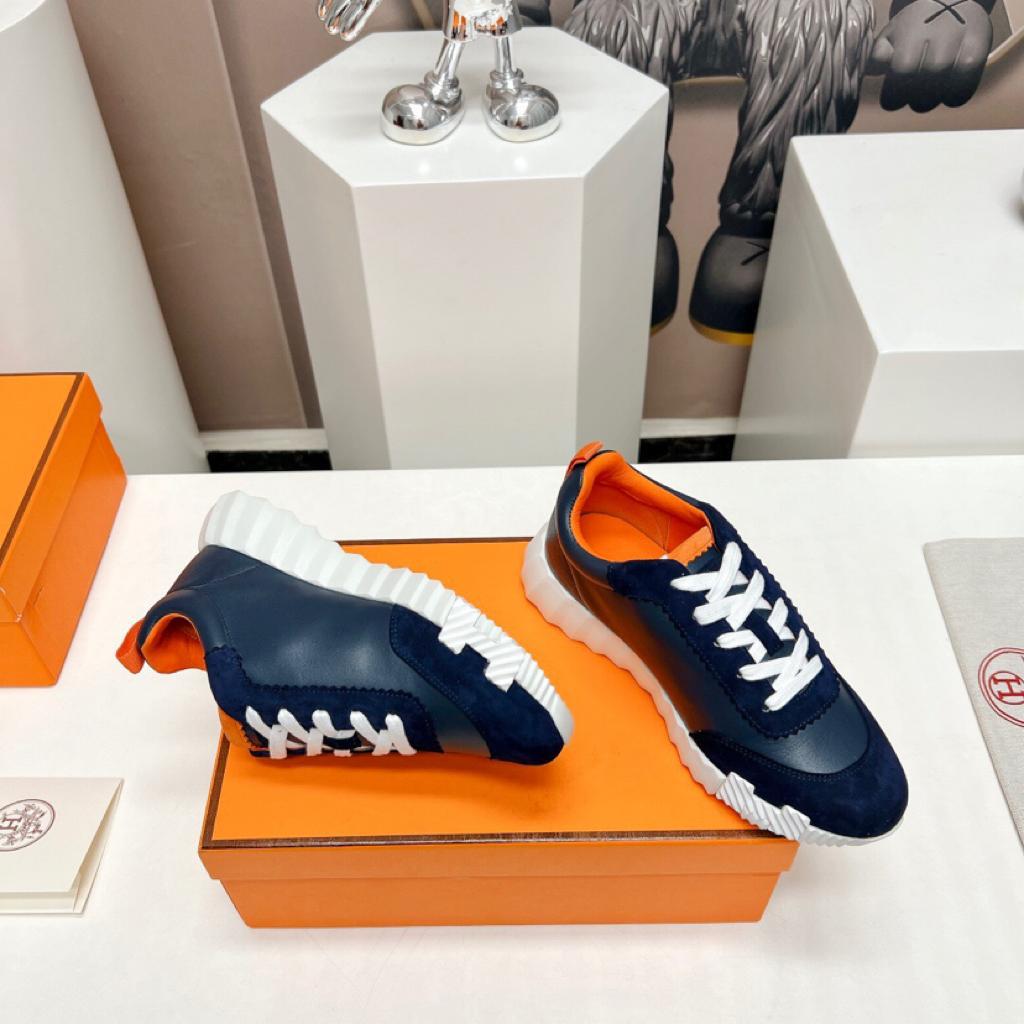 Hermes Bouncing Cowhide Blue Orange - vstockx