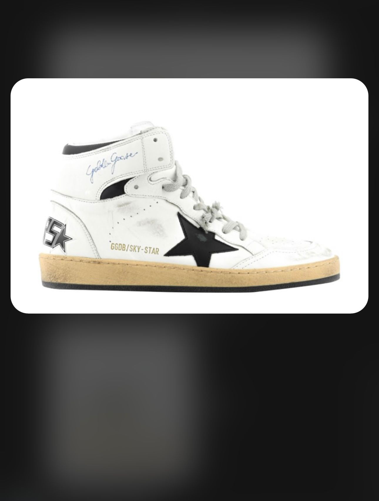 Golden Goose Sky-Star Leather White Black - vstockx