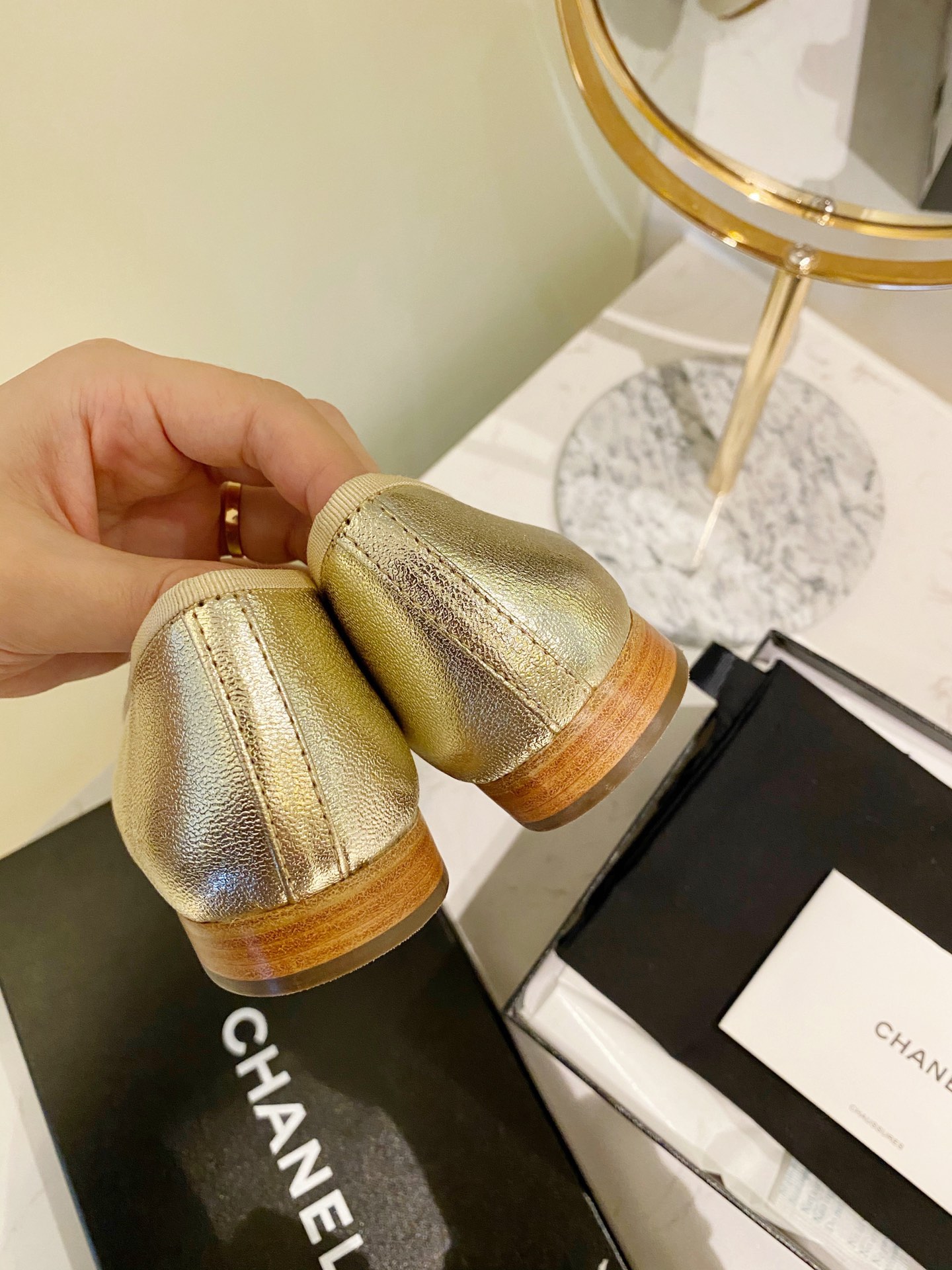 Chanel Ballerinas Fabric & Grosgrain 12 - vstockx