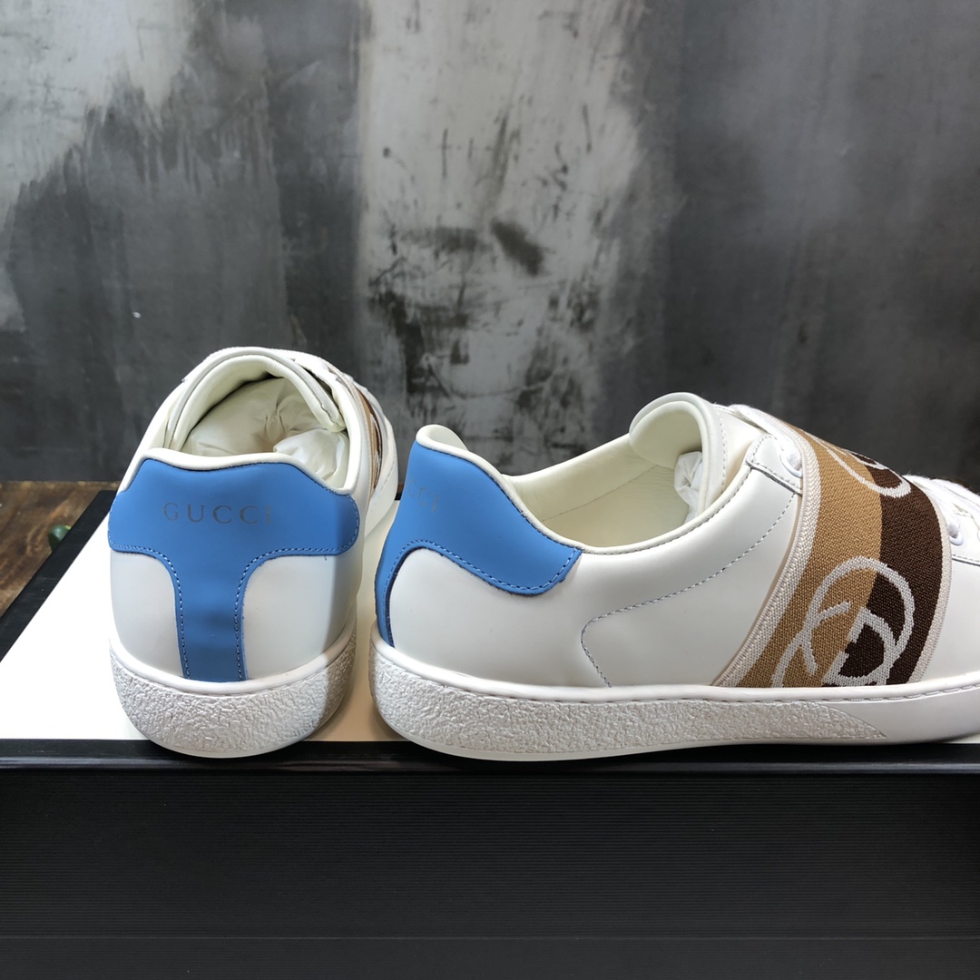 Gucci Ace Brown Interlocking G - vstockx
