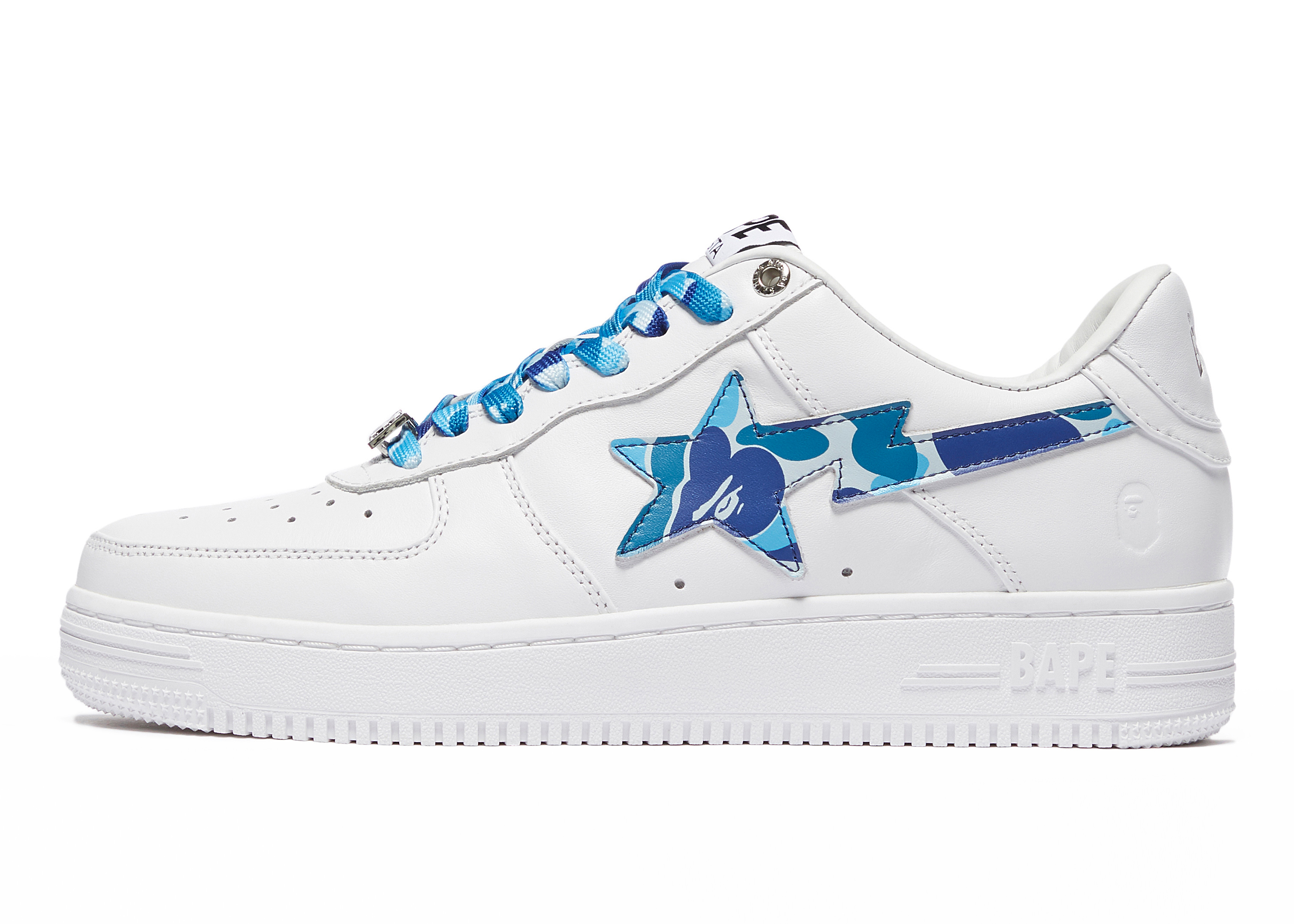 A Bathing Ape Bape Sta Low White ABC Camo Blue (2021) - vstockx