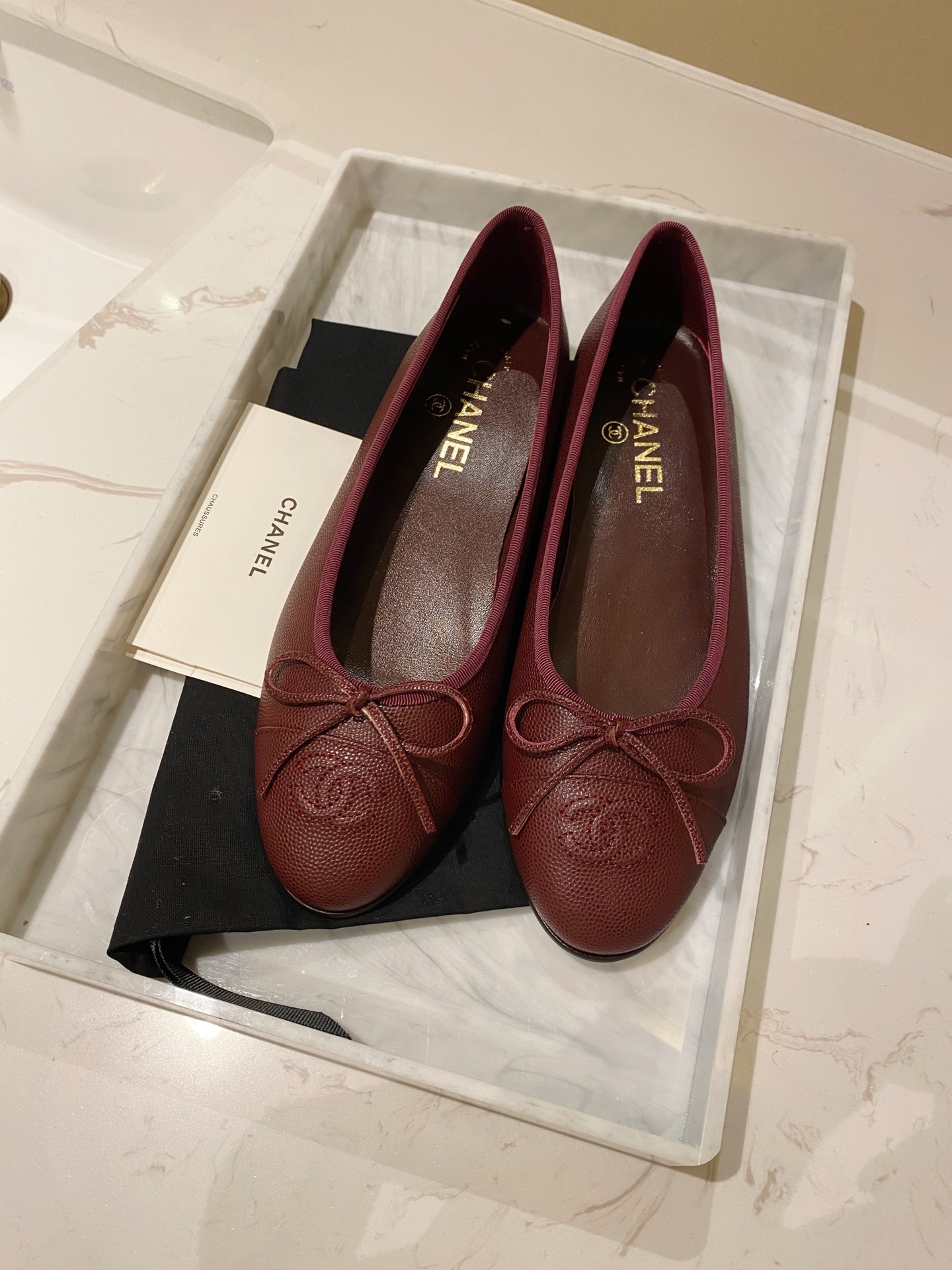 Chanel Ballerinas Fabric & Grosgrain 10 - vstockx