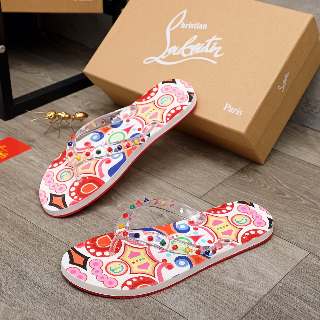 Christian Louboutin Loubi Flip Flat 5 - vstockx