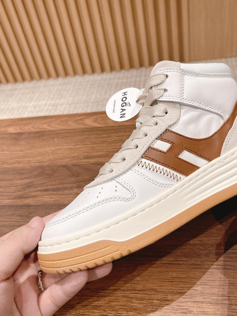 Hogan H630 High Top White Ivory Brown - vstockx