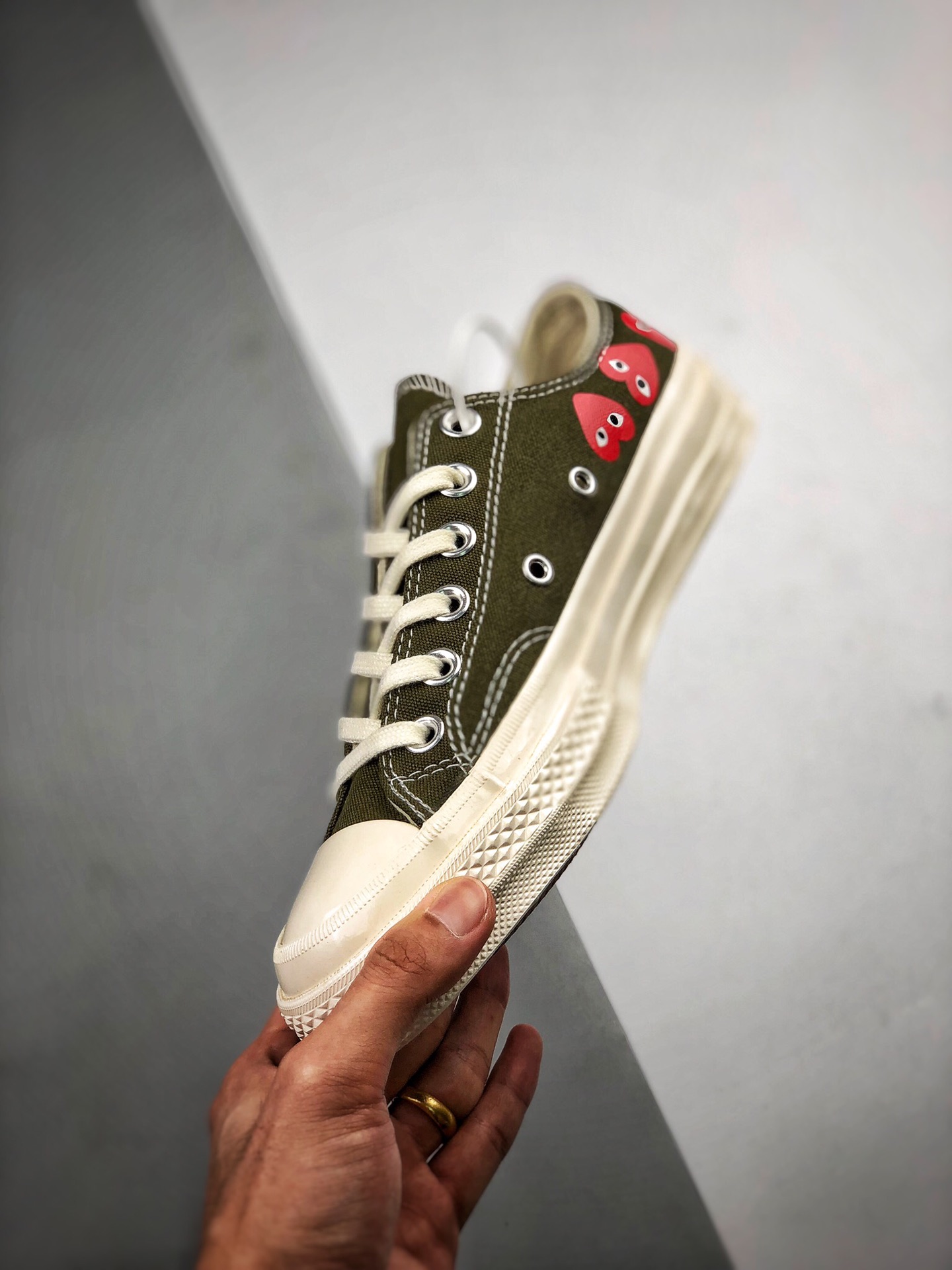 Converse Chuck Taylor All-Star 70 Ox Comme des Garcons Multi Heart Green - vstockx