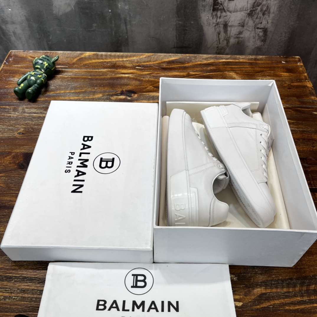Balmain B-Court Low-Top White - vstockx