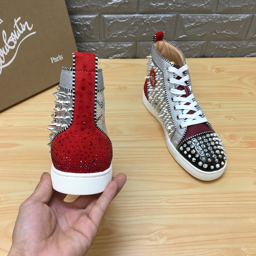 Christian Louboutin Louis Junior Spikes Orlato Flat Sneakers 14 - vstockx