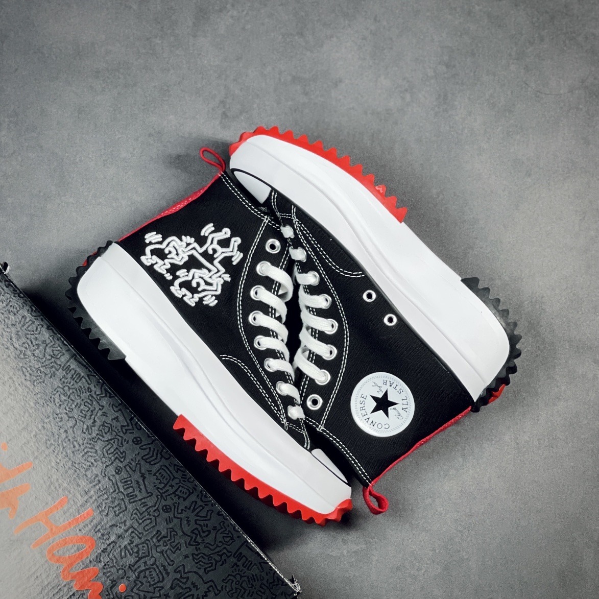 Converse Run Star Hike Hi Keith Haring Black - vstockx