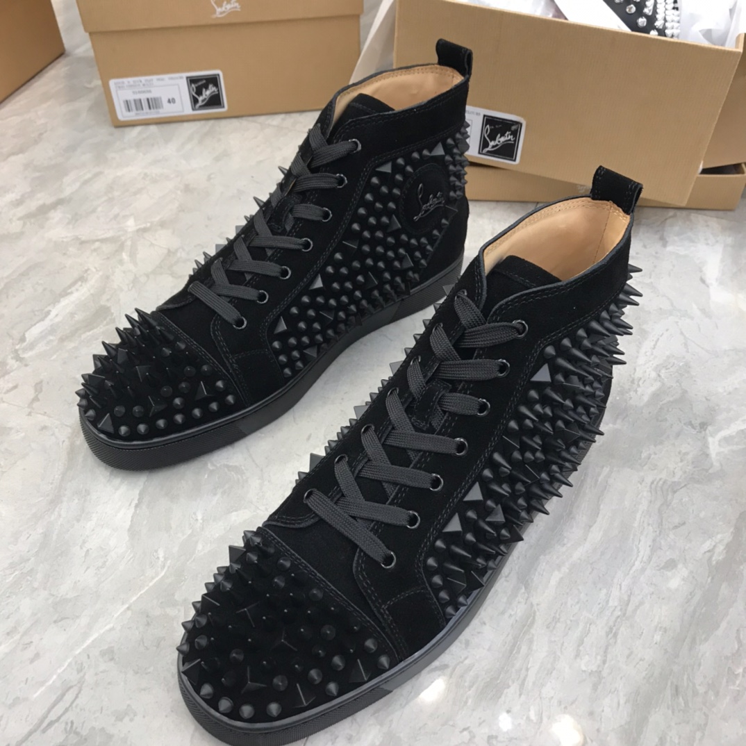Christian Louboutin Louis Junior Spikes Orlato Flat Sneakers 44 - vstockx
